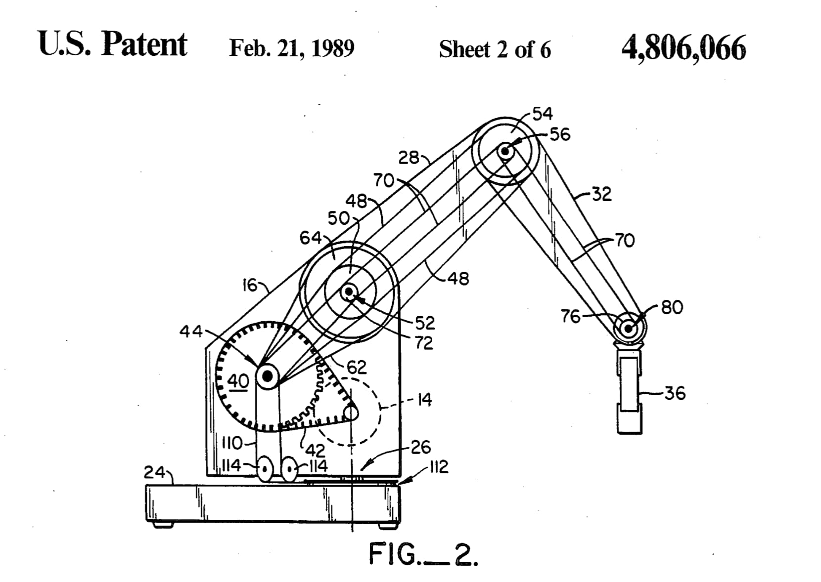 Dessin Technique d'un bras de robot